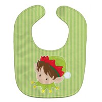Christmas Brunette Boy Elf Baby Bib