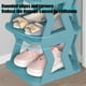 thumbnail image 4 of Zapatero de 5 niveles, organizador de almacenamiento para entrada estrecha, gabinete de plástico negro/azul/gris para espacios pequeños, fácil de montar, para dormitorio, armario, recibidor, 4 of 9