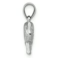thumbnail image 2 of 14k White Gold 3-Dimensional Polished Finish Elephant Charm Pendant, 2 of 3