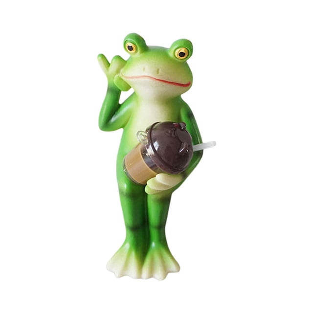 Floating Frog Mini Pond Decoration, Resin Garden Figure for Outdoor Pond & Garden Decor