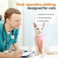 thumbnail image 6 of Breathable Cat Onesie for Cats After Surgery Spay Neuter, Cat Recovery Suit for Abdominal Wounds or Skin Diseases, Anti Licking Cat Cone Alternative, Professional Pet Surgery Recovery Shirt, 6 of 6