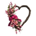 thumbnail image 2 of Cqxid Pendentif Décoratif à Moins de 15$ Couronne Maison & Jardin en Forme de Cœur Couronne 16 Pouces Couronne de Roses Rouges Décoration de Mariage, 2 of 9