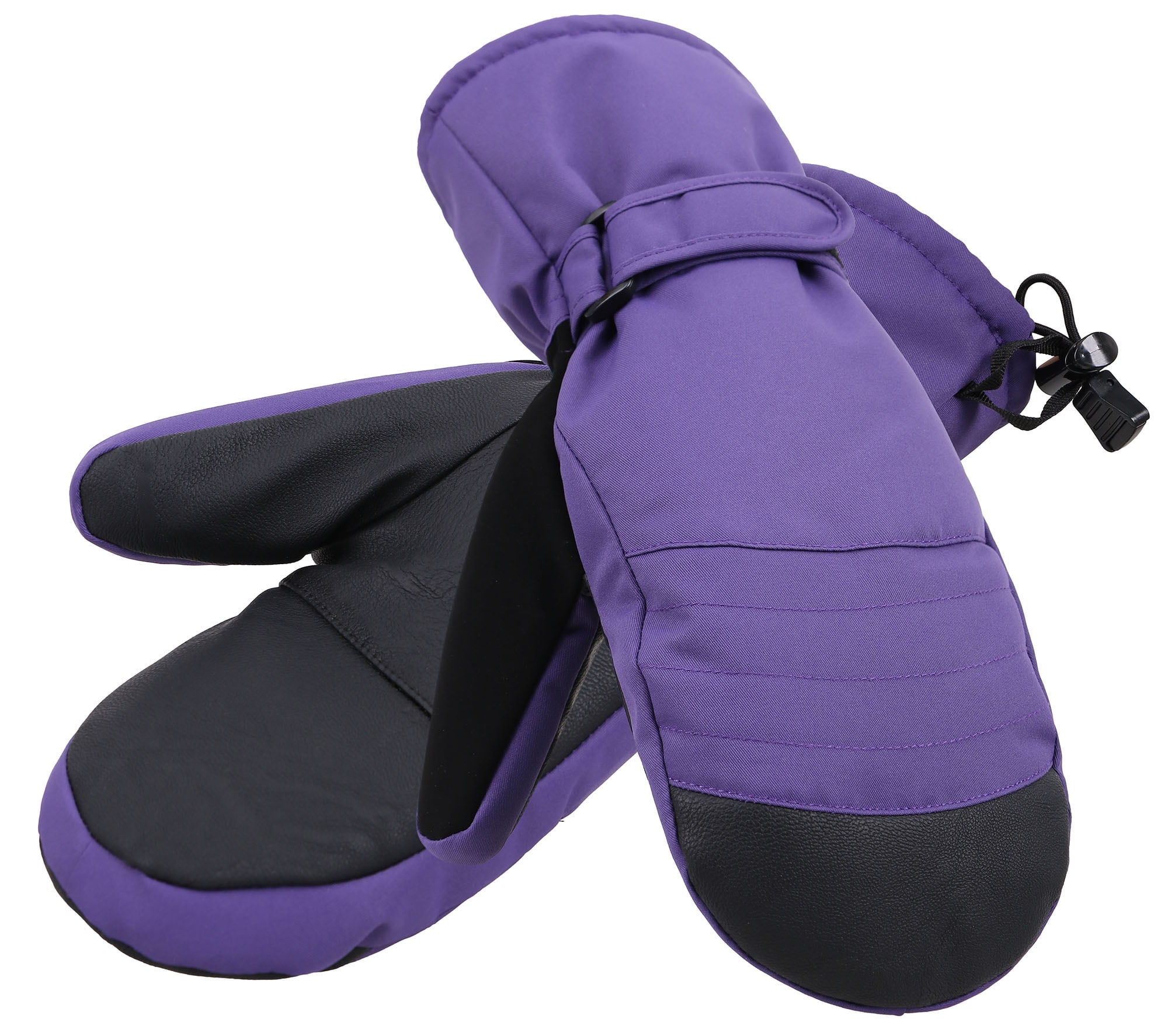 Women's Mittens Thinsulate Lined Waterproof Winter Gloves,Purple,M/L