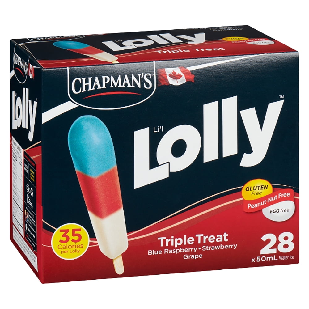 Chapman's Low Calorie Triple Treat Li'l Lolly in a Box, 28 x 50mL