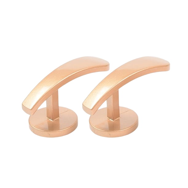 Billuyoard 2 uds gancho de Metal montado práctico gancho para colgar en la pared autoadhesivo soporte de cortina para baño de dormitorio Decoración del hogar Oro