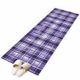 thumbnail image 2 of 2'x6' Rug Runners for Hallways Kitchen, Purple Plaid Non Slip Entryway Beside Floor Carpet Runner, Modern Art Checkered Farmhouse Washable Laundry Room Bedroom Throw Rugs Mat for Family Pet, 2 of 8
