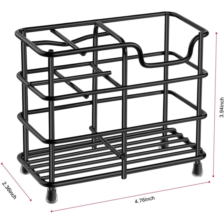 Rirool Black Stainless Steel Toothbrush and Toothpaste Holder photo 4