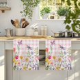 thumbnail image 4 of Wildflowers Kitchen Towels Set of 4, Spring Watercolor Tulip Floral Leaf Pink Plaid Absorbent Dish Towels for Kitchen, Microfiber Hand Towel, Quick Drying Tea Towel for Cleaning Decorative Dishcloths, 4 of 7