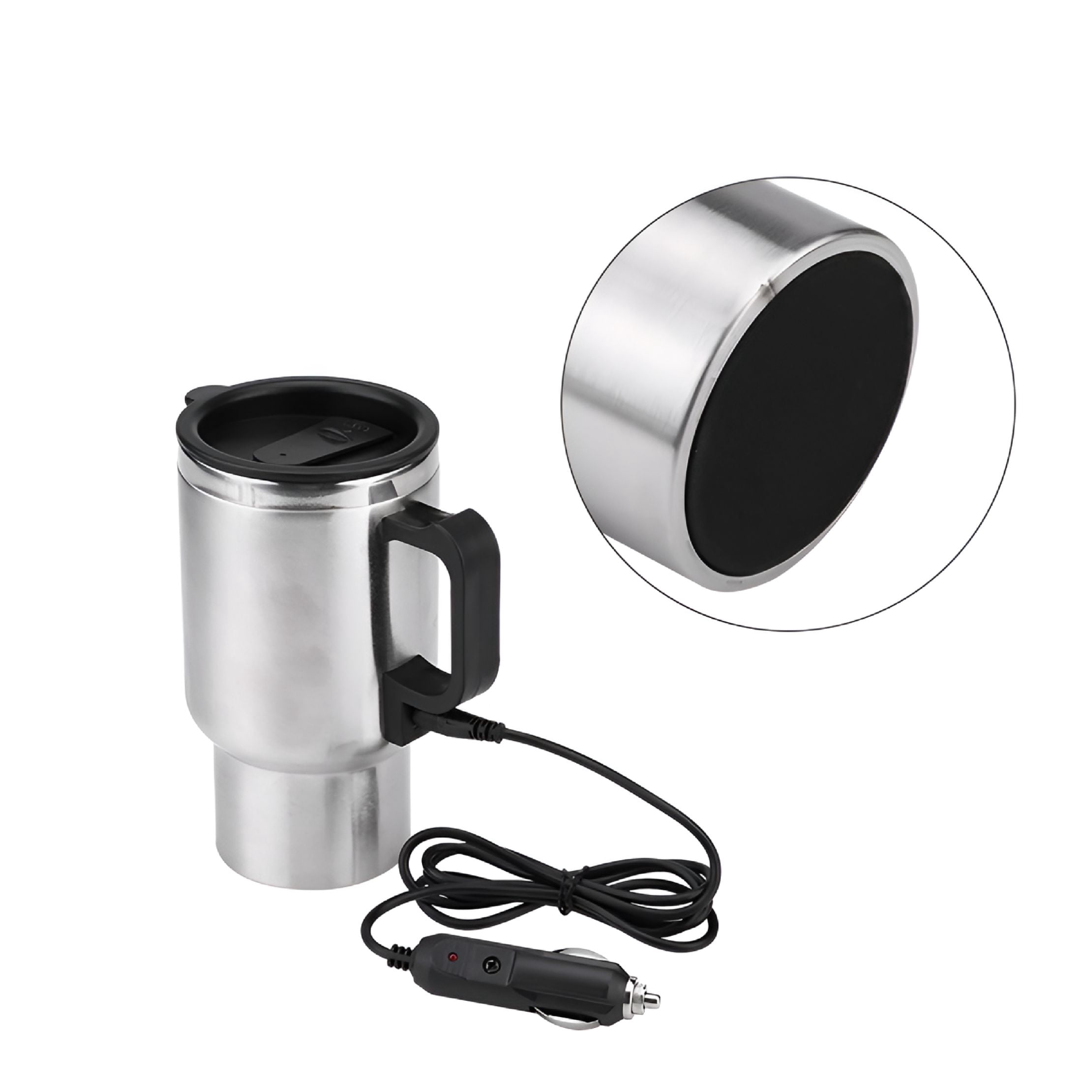 HIBIBUD 2026 New Car Electric Kettle: 12V Portable Water Boiler Heated Travel,Multiple Temperature with 304 Stainless Steel Dry Burn Protection