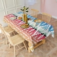 thumbnail image 3 of Rainbow Ethnic Pattern Rectangle Tablecloth 60"x120",Waterproof Polyester Rectangle Table Cloth, Wipeable Spillproof Polyester Tablecloth for Dining, Camping, Indoor and Outdoor, 3 of 6