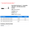 thumbnail image 2 of Rear Brake Pad Sensor 2 - Compatible with 2016 - 2018 Mercedes-Benz GLE350 2017, 2 of 2