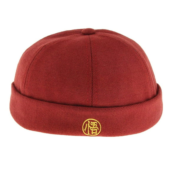 TISHITA Docker Docker Beanie Brimless Hat Sailor Hat Gemaakt van Wolvilt, Comfortabel & Red B