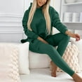 thumbnail image 5 of ibuvkizy Hoodie Sweatsuits Women 2 Piece Outfit!Women Sweat Suit Hoodie and Leggings Casual and Comfortable Sweatshirt 2 Piece Suit Green,S, 5 of 8