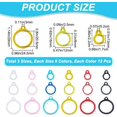 thumbnail image 2 of 36Pcs 3 Size Anti-Lost Lanyard Set 8mm 13mm 21mm Silicone Pendant Adjustable Rubber Rings Soft Protective Fixing Case Replacement Multipurpose Pen Keychain Small Item, 2 of 9