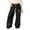 Black, variant on MUXiin Girls Wide Leg Sweatpants Bowknot Baggy Y2k Parachute Track Pants Elastic Waist Cotton Athletic Sweatpants Open Bottom Comfy Hop Dance with Pockets Preppy Kids Clothes Girls