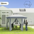 thumbnail image 3 of Outsunny 13' x 13' Pop Up Canopy Tent with Netting and Carry Bag, Grey, 3 of 10