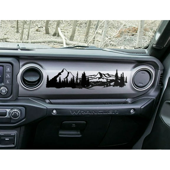 Collectible Decals JL/JT Dashboard Mountain Scene Ver 1 Vinyl Decal