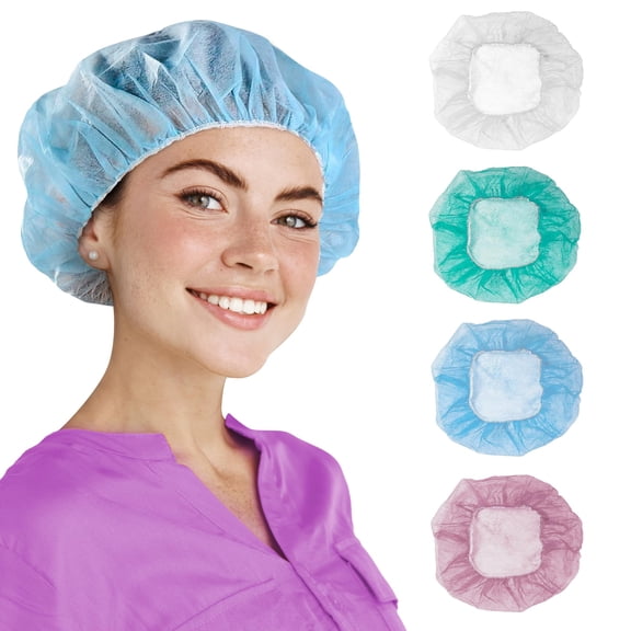 Disposable Bouffant Caps Polypropylene Blue 1000 count 21 in