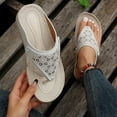 thumbnail image 5 of Abomasnow Sandals for Women 2025 Summer Orthopedic Arch Support Wedge Slip on Sandals Casual Beach Walking Wedges Flip Flops, 5 of 9