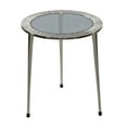 thumbnail image 6 of DecMode 22" x 19" Silver Aluminum Contemporary Accent Table, 6 of 7