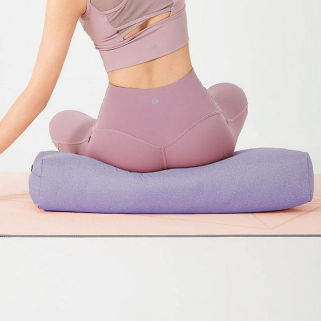 pitrice Coussin de Yoga Professionnel avec Poignée de Transport pour Jambes Yoga Réparateur Violet