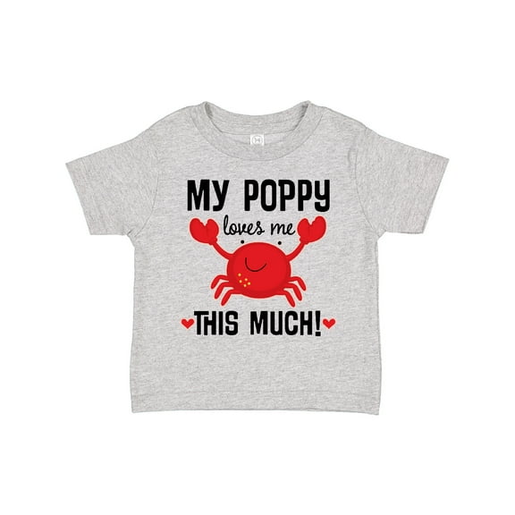 Inktastic My Poppy Loves Me Grandchild Boys or Girls Toddler T-Shirt