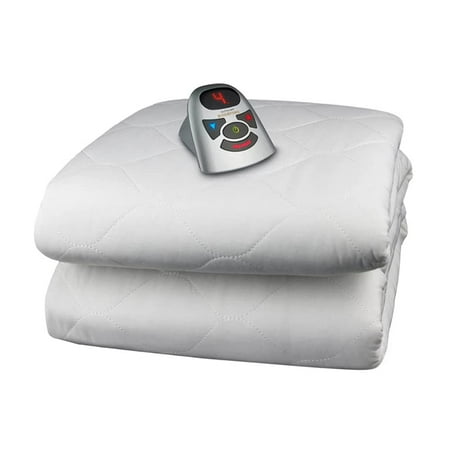 Biddeford Blankets 6 Ounce Quilted Electric Heated Mattress Pad with Digital Controller Full White Walmart