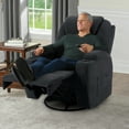 thumbnail image 2 of LACOO Swivel Massage Recliner with Massage, Gray, 2 of 7