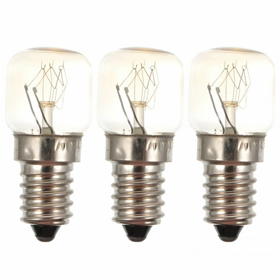 HIBIBUD 3PCS Oven Bulb E14 15W Heat-resistant Halogen Light Replacement Glass Oven Bulb