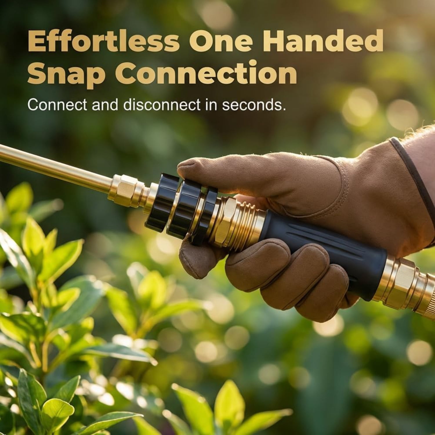 Water Hose Quick Connect Kit – Garden Hose Quick Connector Fittings, 3/4 Inch Universal Adapter, Quick Release Mechanism, Leakproof, for Garden Irrigation, Pressure Washer