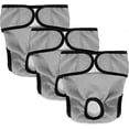 thumbnail image 1 of Washable Dog Diapers (Pack of 3), Highly Absorbent Dog Diapers, Pack of 3 Washable Dog Diapers Reusable Washable Female Dog Diapers (Gray, S), 1 of 4