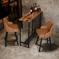 thumbnail image 5 of HiiKaa Bar Table,Rectangular Pub Table,43” Counter Height Bar Table, Industrial Bar Height Table,Dining Table for Kitchen, Living Room,Easy to Assemble,Rustic Brown, 5 of 6
