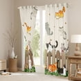 thumbnail image 3 of Homewish Cartoon Kitten Cat Curtains Pack of 2 (42x84 Each) for Kids, Spring Flower Floral Curtains Blackout, Japanese Anime Animal Bedroom Curtains, Black Out Curtains Decor, 3 of 6