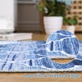thumbnail image 4 of Washable Area RugMoroccan Entryway Rug Area Rug Stain Resistant Non-Slip Accent Rug Distressed Trellis Floor Carpet for Indoor Front Entrance Kitchen Bathroom, Navy, 2' x 3', 4 of 9