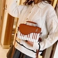 thumbnail image 3 of Women Piano Pattern Music Note Top Handle Satchel Mini Size Crossbody Tote Bag Purse, 3 of 7