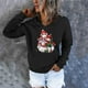 thumbnail image 4 of Mujeres Otoño Invierno Suelto Festvial Impresión Crop Workout Manga larga Sudadera con capucha Tops Pullover Blusa Fridja  bvmnju6160, 4 of 6