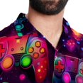 thumbnail image 5 of Game Controller Men's Casual Hawaiian Shirts, Printed Button Down Short Sleeve Summer Beach Tops with Spread Collar - Unisex, 5 of 6