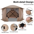 thumbnail image 3 of COBIZI 12x12 Pop-up Gazebo Screen Canopy with 5 Sidewalls and Mosquito Nettings for Camping, Tent Instant Screened House with Carrying Bag and Ground Stakes, Khaki(Upgraded), 3 of 9