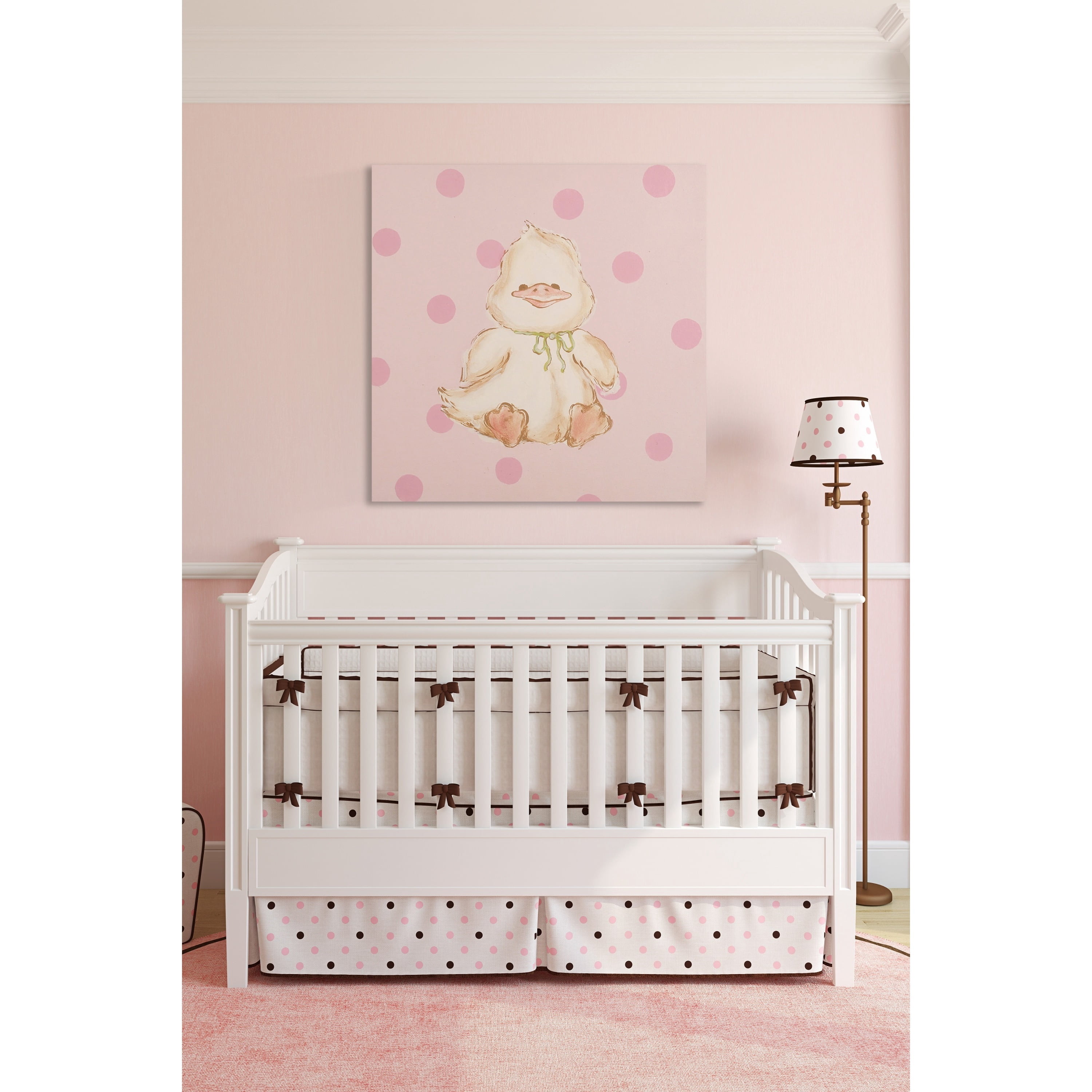 Marmont Hill "Snuggly Duck" by Reesa Qualia Painting Print on Wrapped Canvas