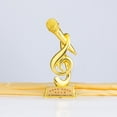 thumbnail image 5 of Golden Resin Melody Speaker Trophy, Singing Champion Award, Desk Decor for Audio Enthusiasts, Musicians, and DJs, 5 of 5
