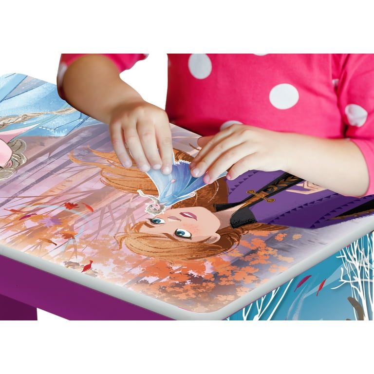 Disney Frozen Wood Art Desk and Chair Set with Dry Erase Top and