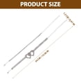 thumbnail image 2 of Houderco 2Ud Tobilleras Plateadas Con Y De Accesorio Para Mujer Y Regalo, 2 of 8