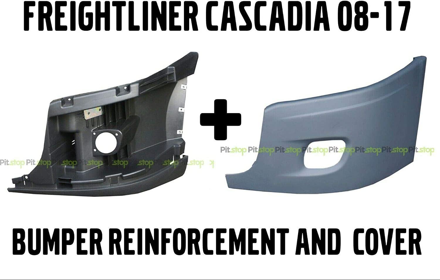 Freightliner Cascadia 08 up Bumper Right Side Reinforcement & Cover Without Hole 