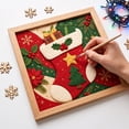 thumbnail image 5 of Twfbrm Christmas Kinusaiga Fabric Art Kit, 3D Mosaic Craft Kits with Wooden Frame and Tools, Holiday DIY Relaxing Handmade Art Project Christmas Decoration for Gift, Part, Home Decor, 5 of 6