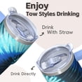 thumbnail image 4 of Leak-Proof Lid and Straw 20oz Stainless Steel Tumbler with Handle, Geometric Double Wall Insulated Travel Mug, 4 of 5