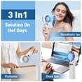 thumbnail image 4 of Handheld Fan with Ice Cooling Technology – 100-Speed Portable Fan, 5200mAh Rechargeable Battery, Digital Display, Ultra-Quiet for Office, Travel & Outdoor, 4 of 6