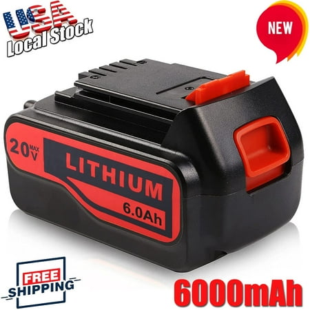 

1x6.0Ah Battery For BLACK+DECKER LBXR20 20V LB2X4020 MAX Lithium LBXR2020