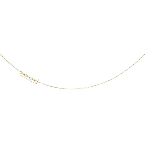 14k Yellow Gold Cable Chain Pendant Necklace 15 Inch Chain Necklace