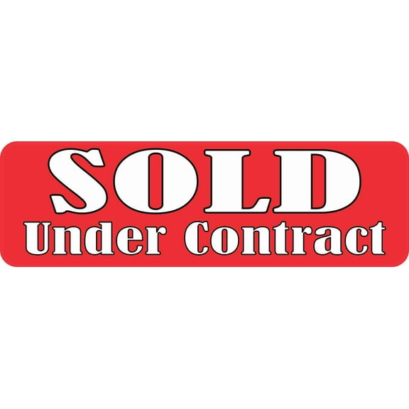 10in x 3in Sold Under Contract Vinyl Sticker