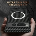 thumbnail image 5 of Allytech Magsafe Case for Google Pixel 9 Pro Fold, Carbon Fiber Slim Fit Shell Protective Shockprood Bumper Wireless Charging Support Protective Case Cover for Google Pixel 9 Pro Fold 7.6" - Purple, 5 of 6